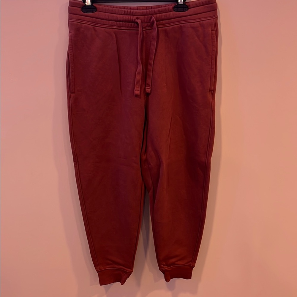 Old Navy Red Jogger Sweatpants with Elastic Cuffs